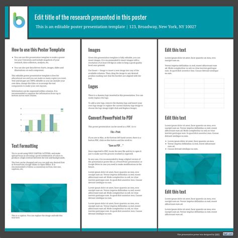 charity poster template|free powerpoint poster presentation template.